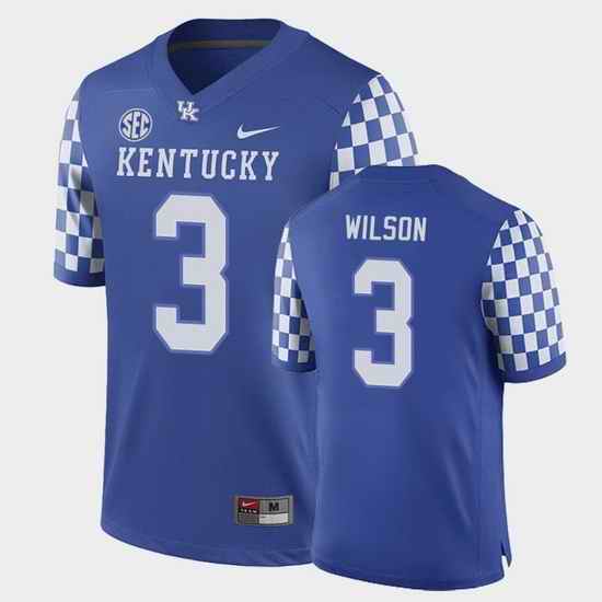Men Kentucky Wildcats Terry Wilson College Football Royal Game Jersey
